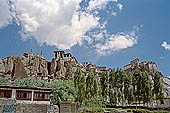 Ladakh - Lamayuru Gompa built on a mountain spur